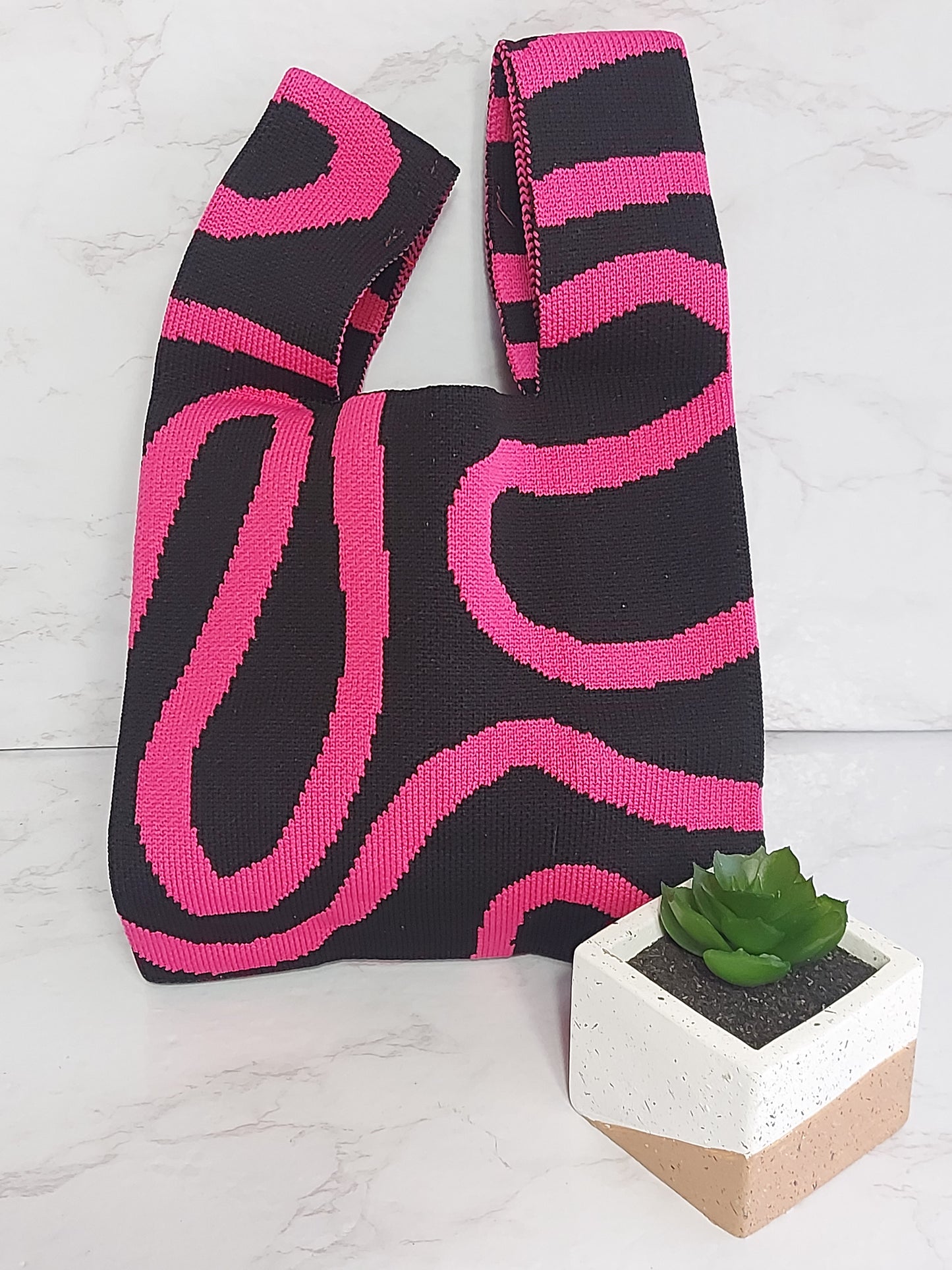 Chic Knitted Colorblock Tote Bags - 4 colors