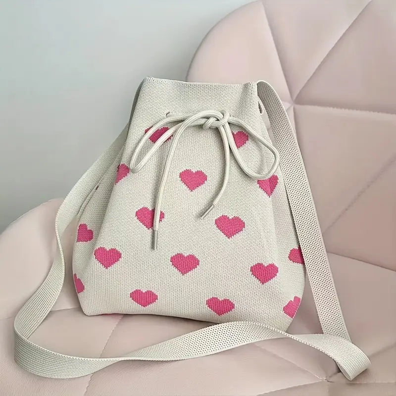 Casual Versatile Knitted Wool Bucket Bags