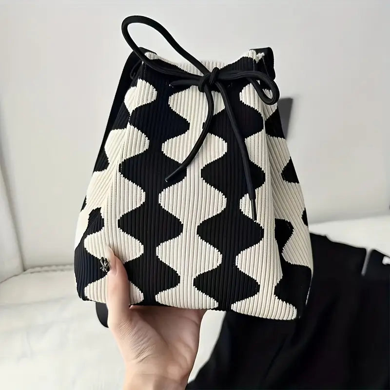 Casual Versatile Knitted Wool Bucket Bags