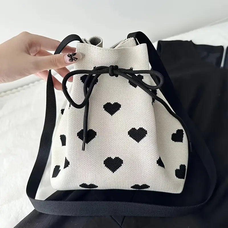 Casual Versatile Knitted Wool Bucket Bags
