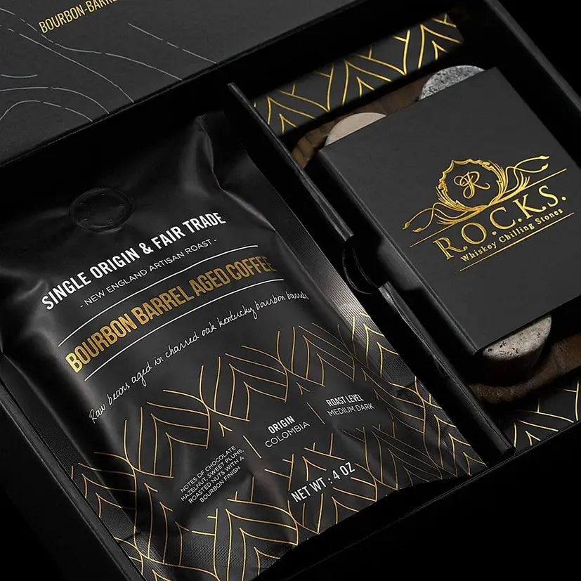 The Gourmet Set - Whiskey Rocks & Bourbon Barrel Aged Coffee