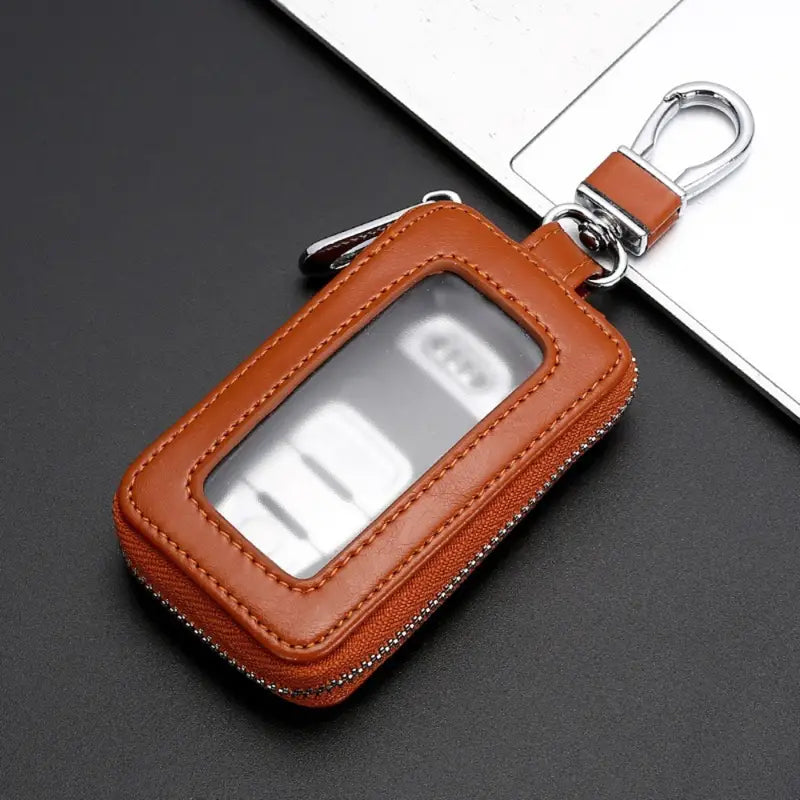 Premium PU Leather Universal Car Key Fob Case